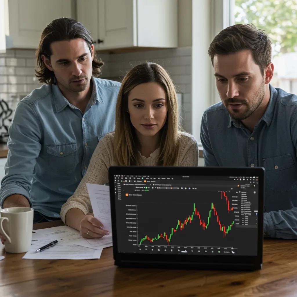 Couple reviewing mortgage options at a kitchen table, illustrating the influence of mortgage rates on buyer affordability